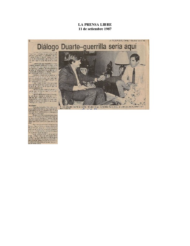 La Prensa Libre Diálogo Duarte Guerrilla sería aquí.pdf