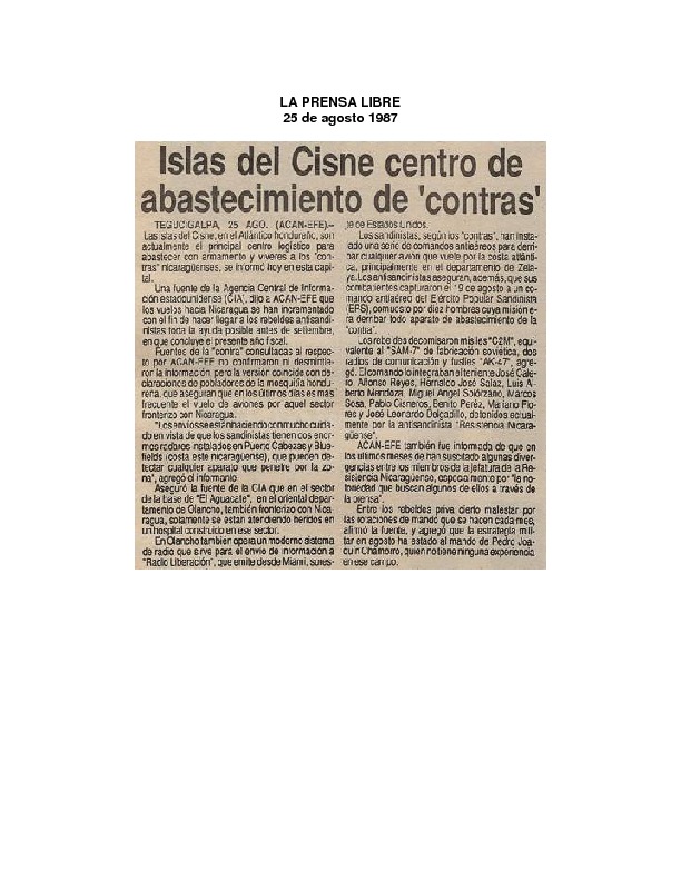 La Prensa Libre Islas del Cisne centro de abastecimiento de contras.pdf