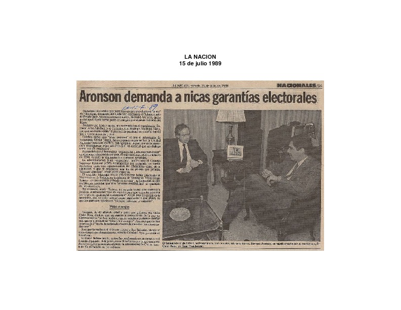 Aronson demanda a nicas garanntías electorales..pdf