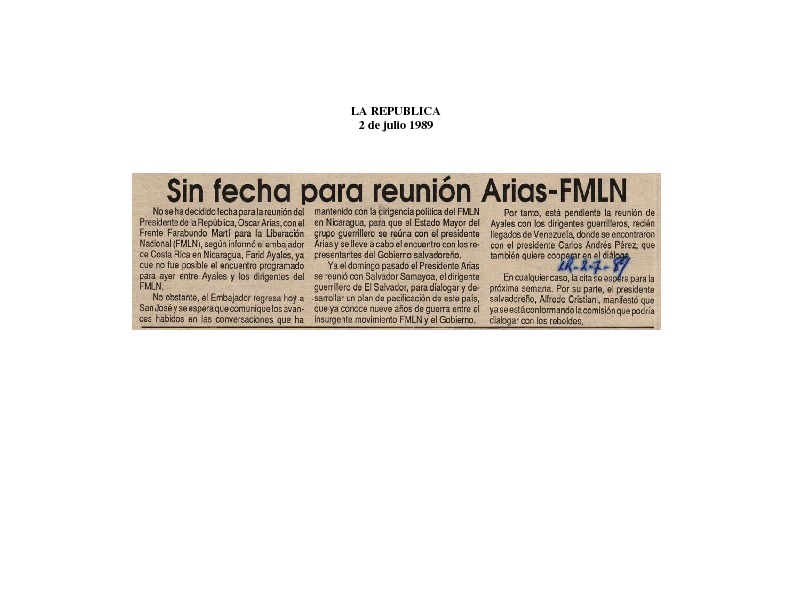 La República Sin fecha para reunión Arias FMLN.pdf