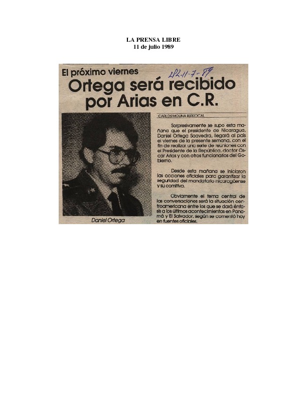 El próximo viernes Ortega será recibido por Arias en CR..pdf