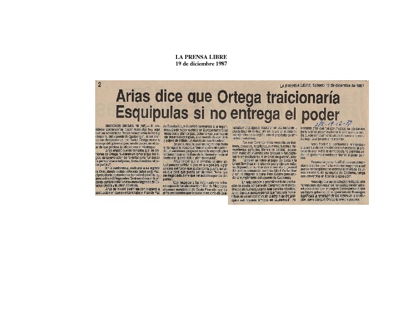 Arias dice que Ortega traicionaría Esquipula si no entrega el poder..pdf