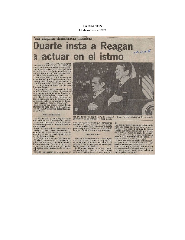 La Nación Duarte insta a Reagan a actuar en el itsmo.pdf
