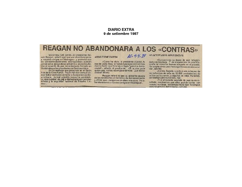 Diario Extra Reagan no abandonará a los contras.pdf