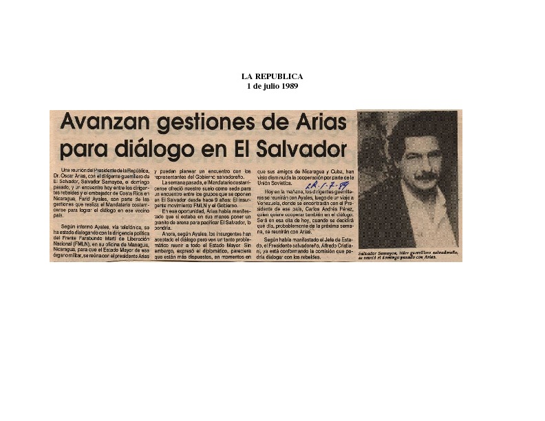 La República Avanzan gestiones de Arias para diálogo en El Salvador.pdf