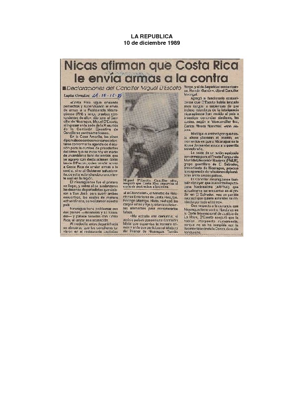 La República nicas afirman que Costa Rica le envía armas a la contra.pdf