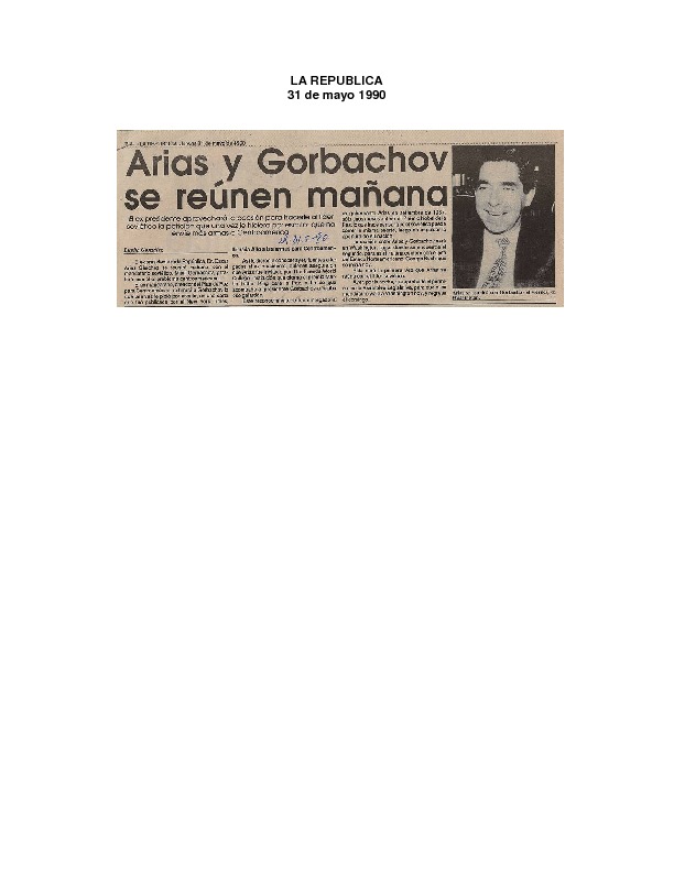 La República Arias y Gorbachov se reúnen mañana.pdf