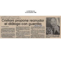 La República Cristiani propone reanudar el diálogo con guerrilla.pdf