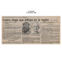 La Nación Castro niega que influya en la región.pdf