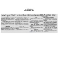La República MAdrigal Nieto vislumbra discusión en OEA sobre paz..pdf