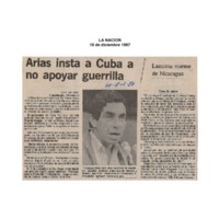 La Nación Arias insta a Cuba a no apoyar guerrilla.pdf