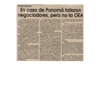 En caso de Panamá fallaron negociadores pero no la OEA.pdf